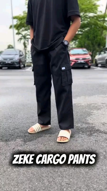 ZEKE B0013 Men Cargo Pants Cutting Straight Cut Seluar Kerja Lelaki Tactical Six Pocket Working Cargo Pant