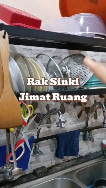 Rak Pinggan atas sinki jimat ruang #rakpinggan #shopeehaul