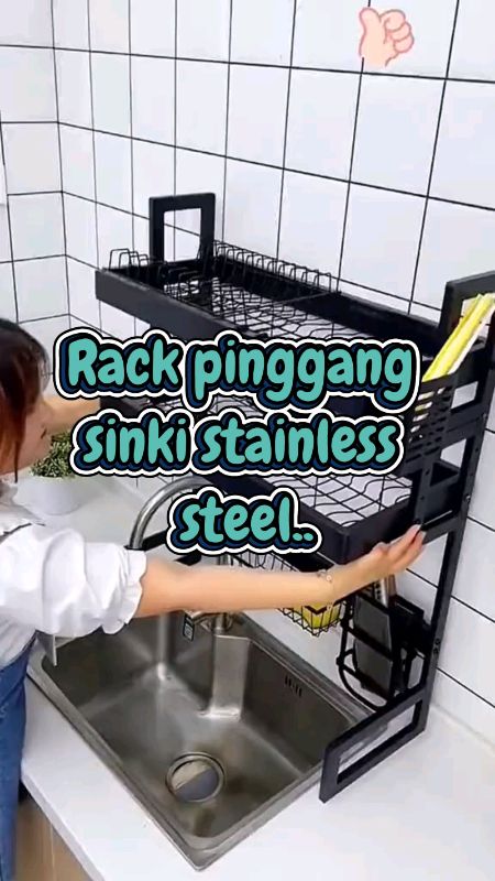 Rack pinggan sinki stainless steel jimat ruang #rackpinggansinki#lowestpriceguaranted #shopeefeed #shopeehaul #racunshopee #shopee #shoopee #fyp