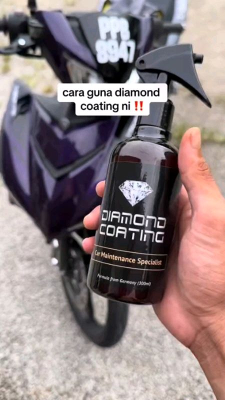 Nak nampak berkilat tanpa banyak usaha? Try je spray ni. Ceramic Coating + Polish dalam satu!#quickcoating #polish #diamondcoating #foryourpage