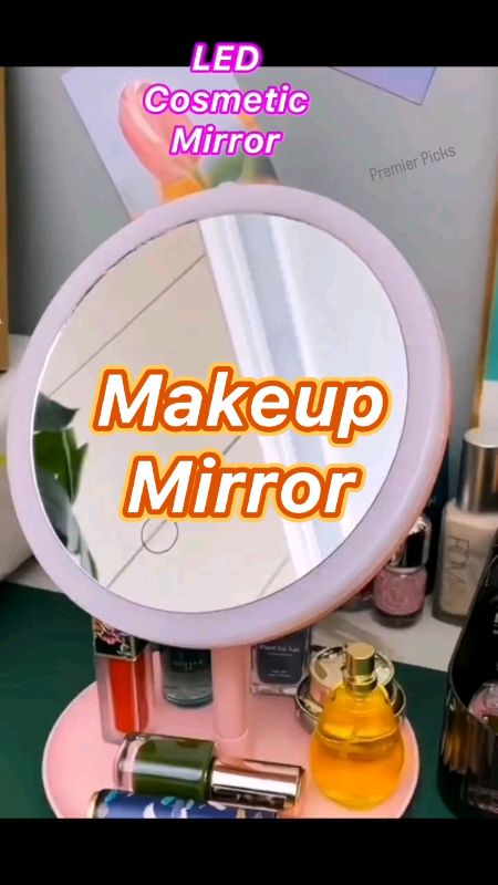 LED Cosmetic Mirror #mirror #cosmetic #beauty #3color #adjustable #usbcharging #makeup #rechargeable #3色led镜子 #镜子 #充电款