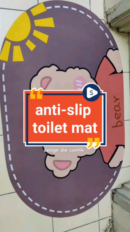 COMEY DOOH lepas tukar TOILET MAT 👍 xmalu kt tetamu dh lepasni !! #nonslipmat #toiletmat #shopeehaul #myshopeehaul