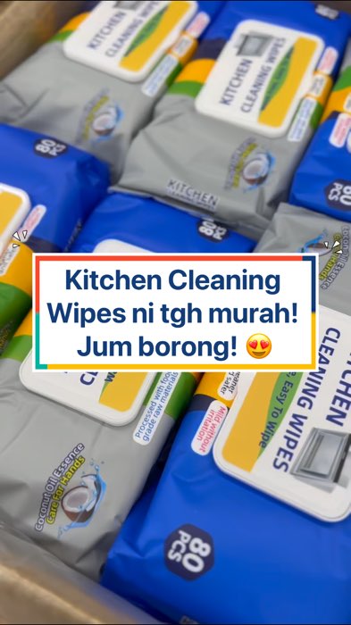 Kitchen wipes ni mmg kena borong sblm hbs stok 😍 #kitchencleaningwipes #shopeehaul #shopeelagimurah #kitchenwipe