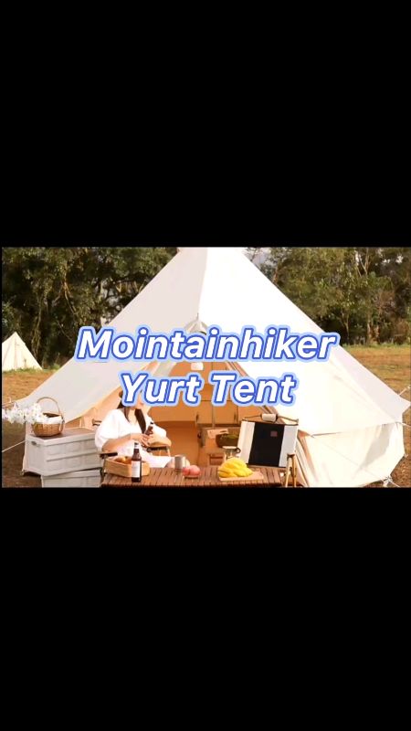 Mountainhiker Yurt Tent Pyramid cotton tent yang cantik dan besar. #familytent #mountainhikeryurttent #yurtpyramidtent #campingtent #fyp #fyb #viral