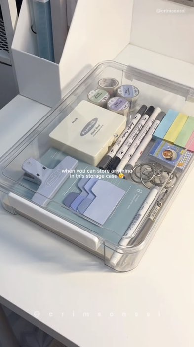 file jenis kotak macam ni boleh letak documents, alat tulis, file and banyak lagi !! suka sangat sebab clear case and aesthetic !! #file