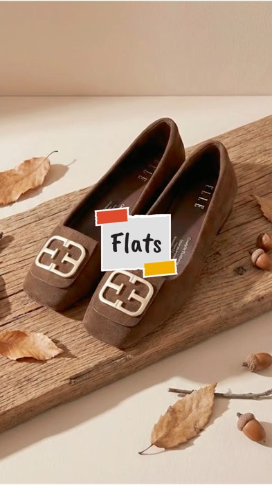 ￼Elle Sandra Faux Suede Comfy Fit Footbed Microfiber Leather Flats & Ballerina