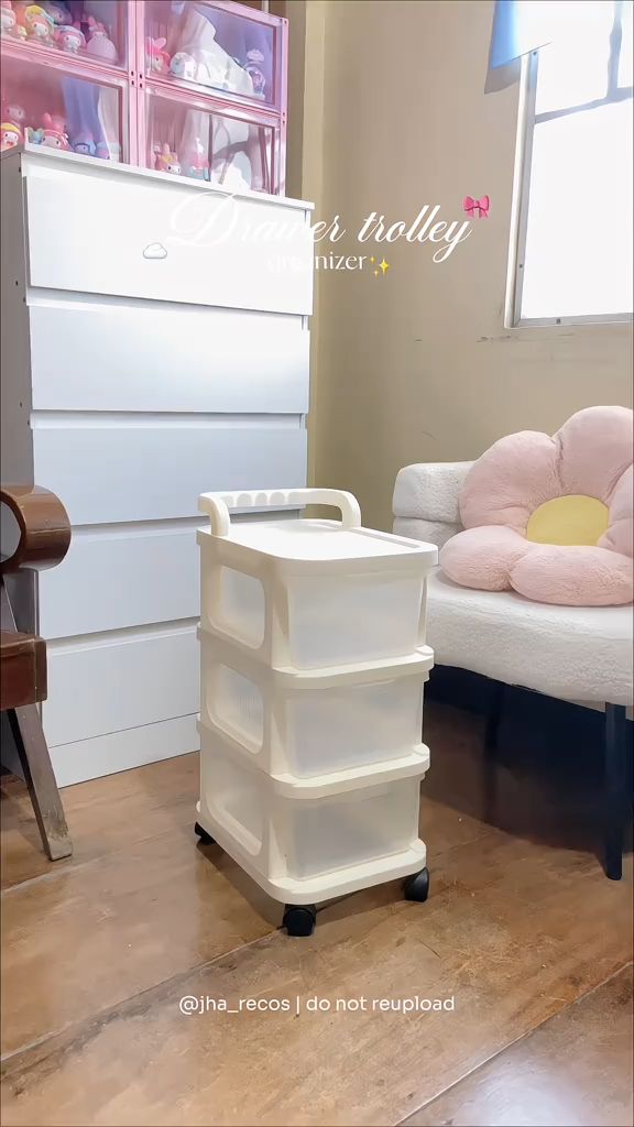 One of my favorite space-saver drawer organizer 💕✨ #drawertrolley #trolley #organizer #spacesaverorganizer #storagedrawer