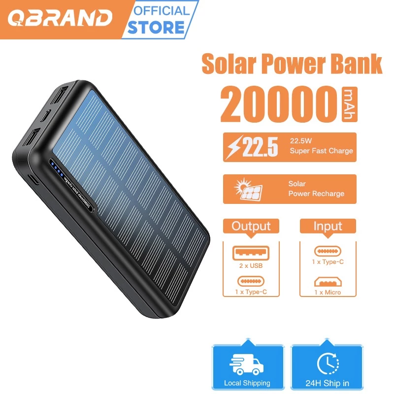 QBrand Solar Powerbank 