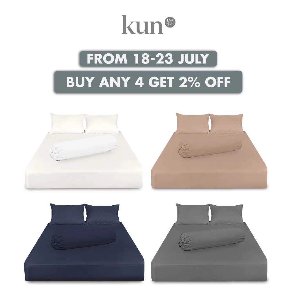 kun® Tokyo Plain Series Premium Bed Linen; Pillowcase