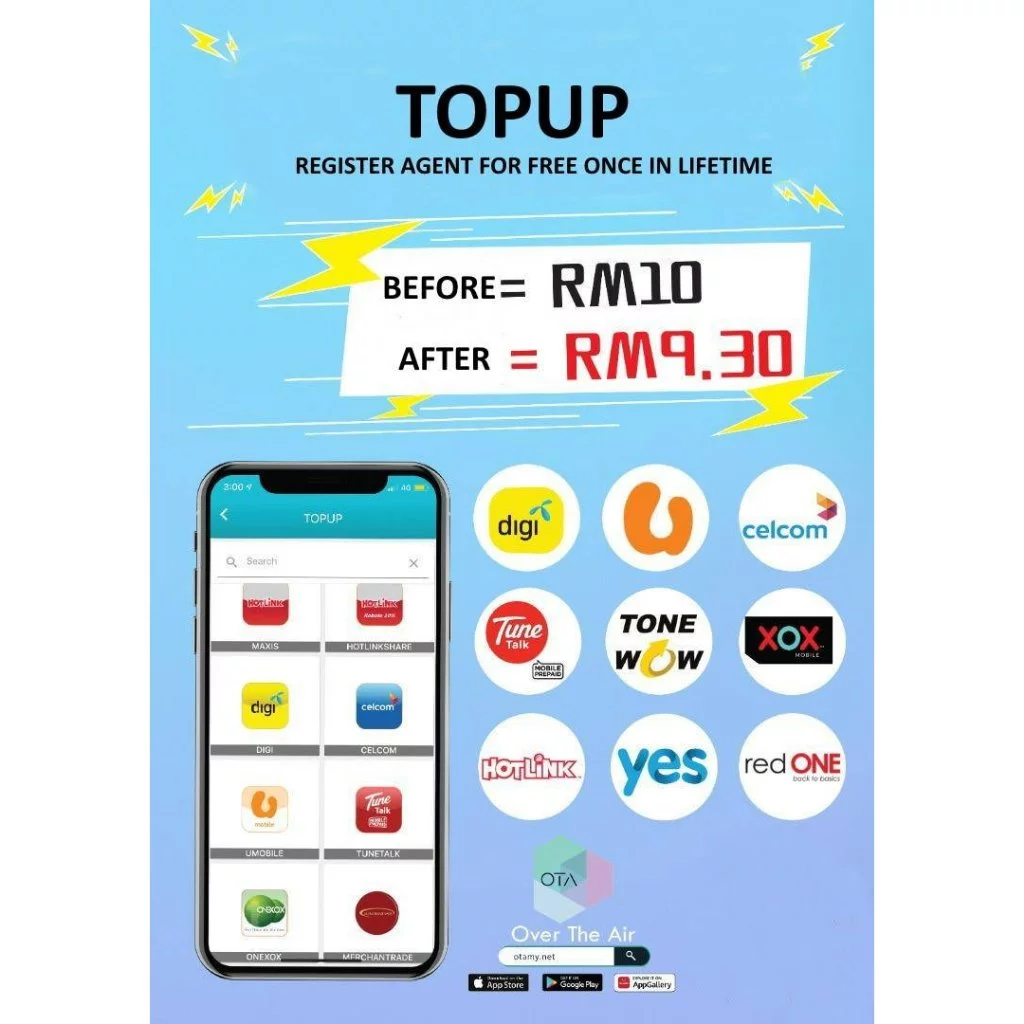 Bisnes Rakan Niaga Jual Topup & Bil Percuma / Free