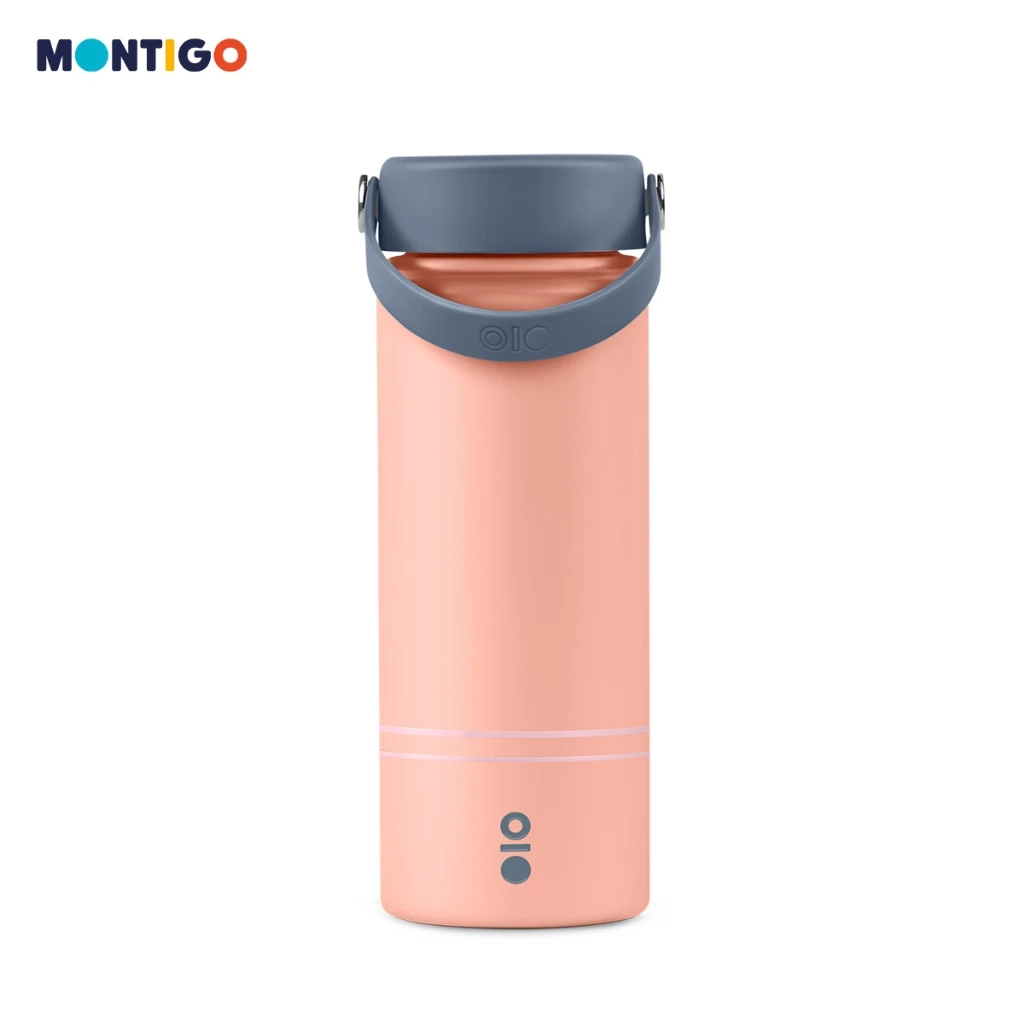 [LE] Montigo Retro Reel Ace Bottle Medium (530ml/18oz) - Durable Stainless Steel, Temperature Retention, Leakproof