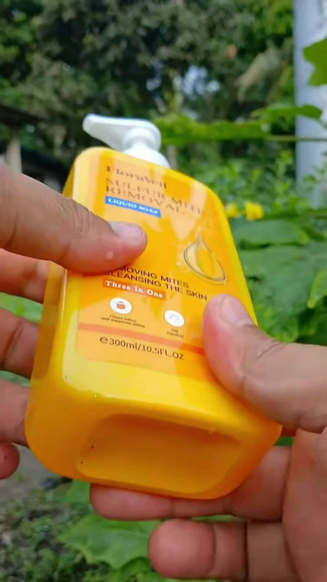 Lemon Turmeric Soap Sulfur Shower Gel Soap Body Cleansing Hair Washing Moisturizing Mite Removal