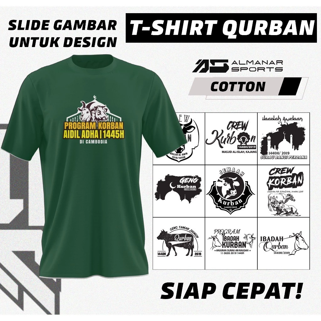 READY STOCK Baju Qurban Cetak Nama Tshirt Korban